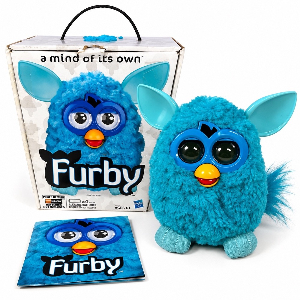 2012 Hasbro Furby Teal Blue Tested Working w/ Original Box Manual